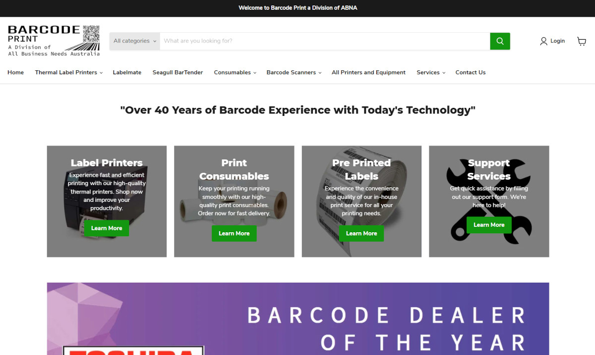 The Barcode Print Shop: Shopify Web Development, SEO, Link Building, PPC, Google Ads, Microsoft Advertising